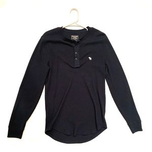 Mens Abercrombie & Fitch Long-sleeve Henley Shirt